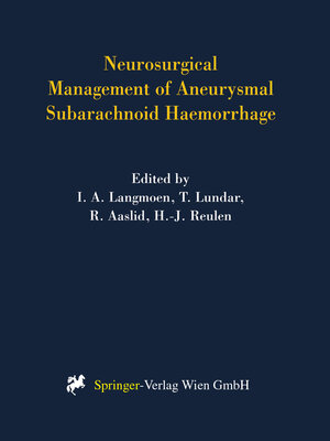 cover image of Neurosurgical Management of Aneurysmal Subarachnoid Haemorrhage